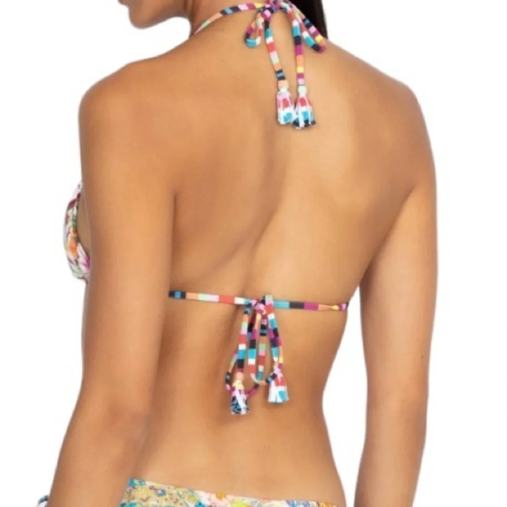 NEW Johnny Was Locita Triangle Bikini Swim Top  Size Small  MSRP $98‎